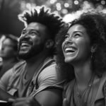 marriage event couple laughing