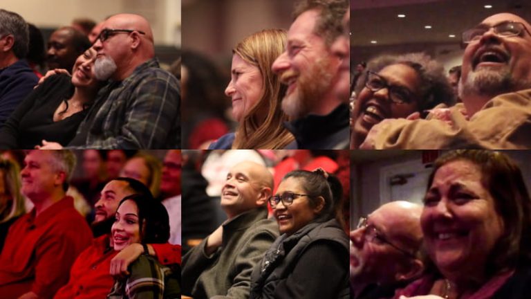 married couples laughing during a married up marriage event