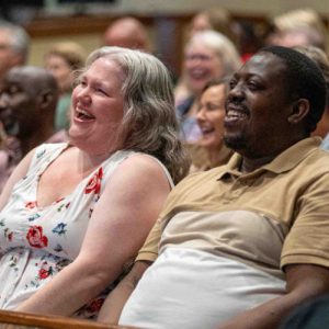 Married Couple Laughing and enjoying a Married Up Date